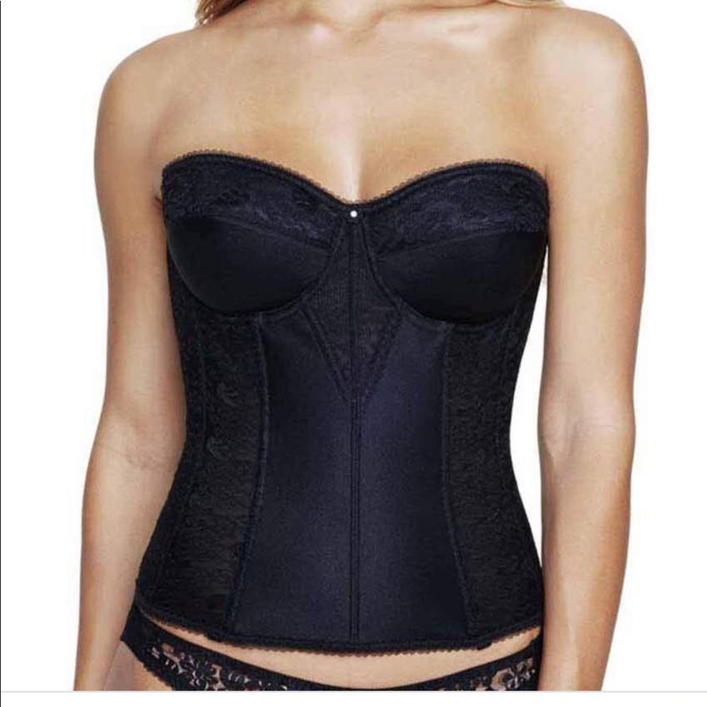 Dominique Colette Lace Corset Black Longline - Picture 4 of 4